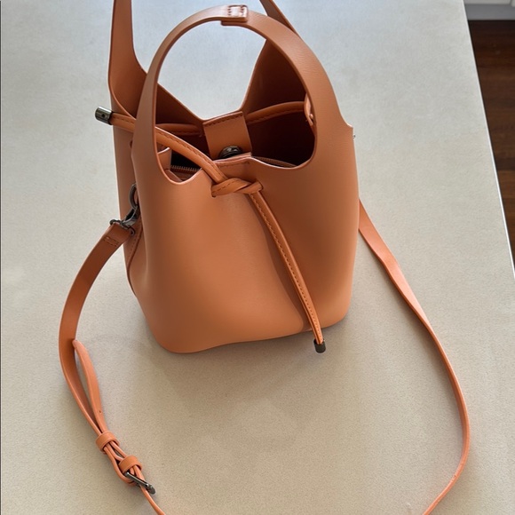Anthropologie Mini Bucket Bag Peach - Picture 2 of 10